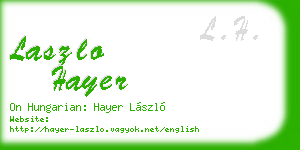 laszlo hayer business card