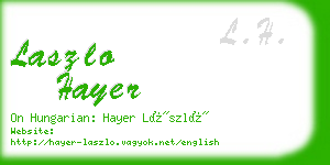 laszlo hayer business card